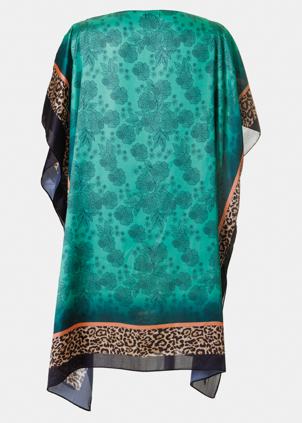 Butterfly Satin Dress w/ Flowers Pattern